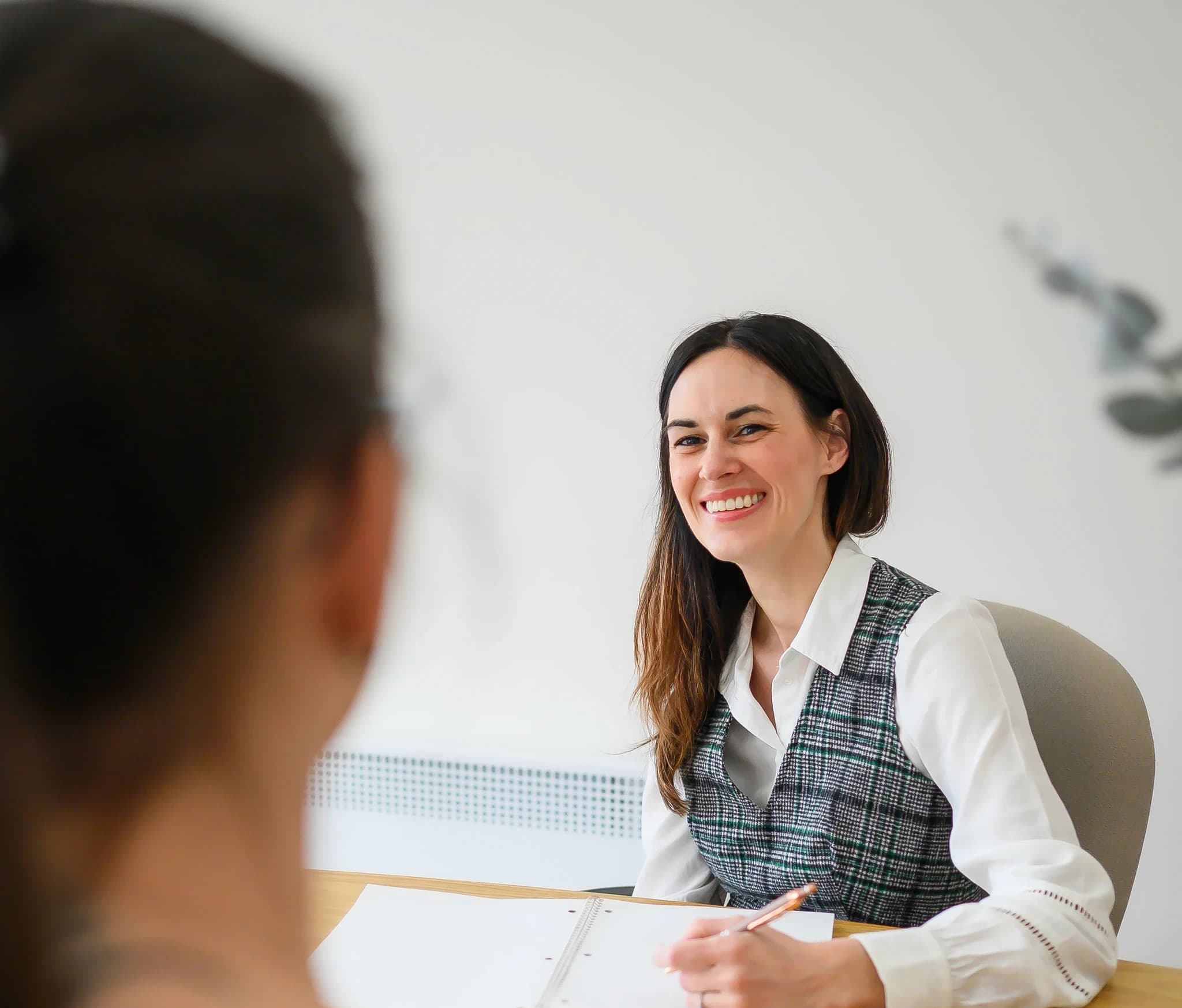 Marie-Eve durant une consultation